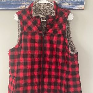 Buffalo Plaid and Sherpa Vest - Maurices